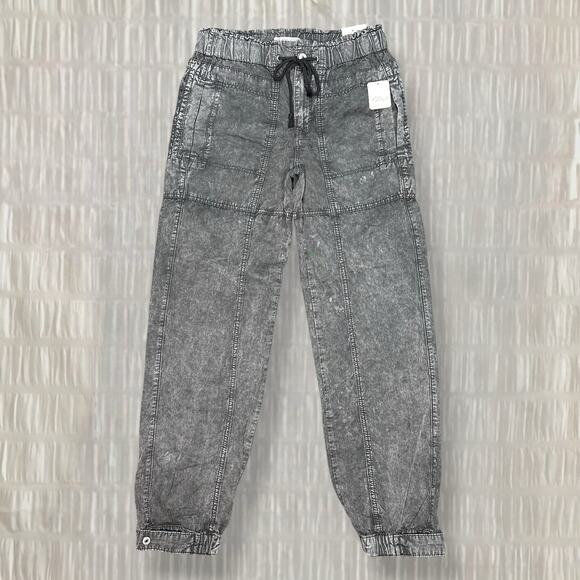 Free People We The Free Women’s Grey Mid Rise Pull-On Joggers – Size Small